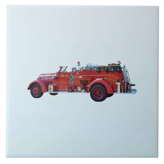 brandweermotor tegeltje (Voorkant)