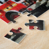 Brandweermotor vooraan brandblusstation legpuzzel (Zijkant)