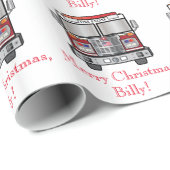 Brandweermotor: Vroegere kerstnaam  Cadeaupapier (Rol Hoek)