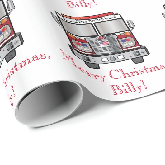 Brandweermotor: Vroegere kerstnaam  Cadeaupapier (Rol Hoek)