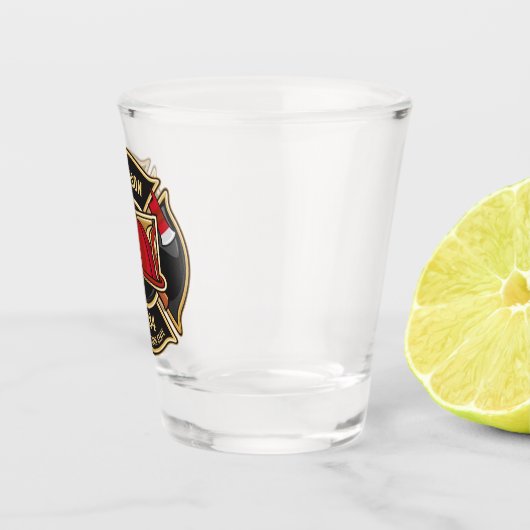 Brandweernaam Fireman Rescue Fire Department Shot Glas (Rechts)