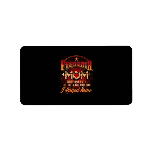 Brandweerondersteuning - Fireman Proud Mam Etiket (Voorkant)