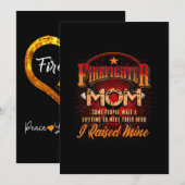 Brandweerondersteuning - Fireman Proud Mam Feestdagenkaart (Voorkant / Achterkant)