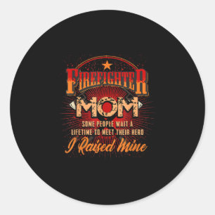 Brandweerondersteuning - Fireman Proud Mam Ronde Sticker