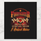 Brandweerondersteuning - Fireman Proud Mam Wijn Etiket (Enkel label)