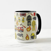 Brandweerpatroon, brandweerwagen, reddingsmateriaa mok (Voorkant rechts)