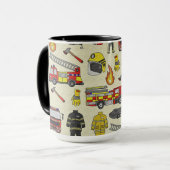 Brandweerpatroon, brandweerwagen, reddingsmateriaa mok (Voorkant links)