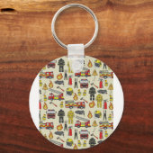 Brandweerpatroon, brandweerwagen, reddingsmateriaa sleutelhanger (Achterkant)