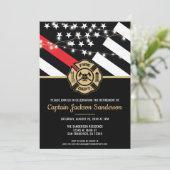 Brandweerpensioen Rood Vlag Brandweer Kaart (Staand voorkant)