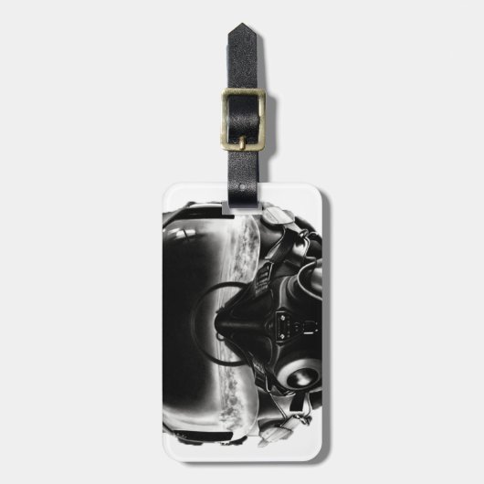 Brandweerpiloot Helmet Bagagelabel (Voorkant verticaal)