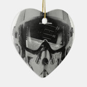 Brandweerpiloot Helmet en hoogtemeter Keramisch Ornament (Rechts)