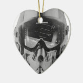 Brandweerpiloot Helmet en hoogtemeter Keramisch Ornament (Links)