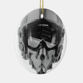 Brandweerpiloot Helmet en hoogtemeter Keramisch Ornament (Rechts)