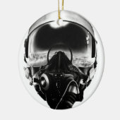 Brandweerpiloot Helmet Keramisch Ornament (Links)