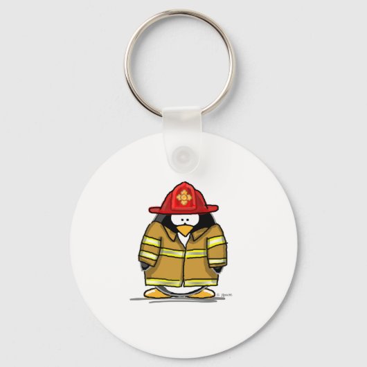 Brandweerpinguïn Sleutelhanger (Voorkant)
