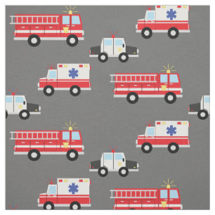 Brandweerpolitie Ambulance Cute Kinder Emergency Stof
