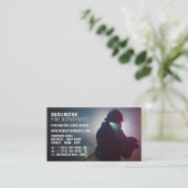 Brandweerportret, brandweerman visitekaartje (Staand voorkant)