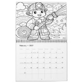 Brandweerreddingsmissies kleuren 2025/2026 kalender (Feb 2027)