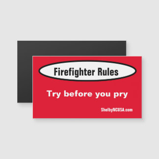 Brandweerregels Magnetic Card