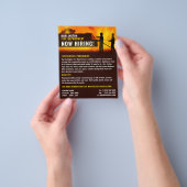 Brandweerscène, brandweerwerende werving flyer (Hand)