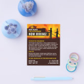 Brandweerscène, brandweerwerende werving flyer (Enkel)