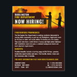 Brandweerscène, brandweerwerende werving flyer<br><div class="desc">Firefighter Scene,  Firefighter Recruitment Flyer van de Visitekaartje Store.</div>