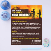 Brandweerscène, brandweerwerende werving flyer (Enkel)