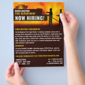 Brandweerscène, brandweerwerende werving flyer (Hand)