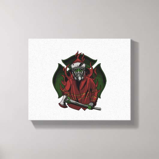 Brandweerschip Halloween Costume Canvas Afdruk (Voorkant)