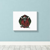Brandweerschip Halloween Costume Canvas Afdruk (Insitu (Houten vloer))