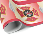 Brandweerschip kapitein 2 Trumpet Shield Cadeaupapier (Rol Hoek)