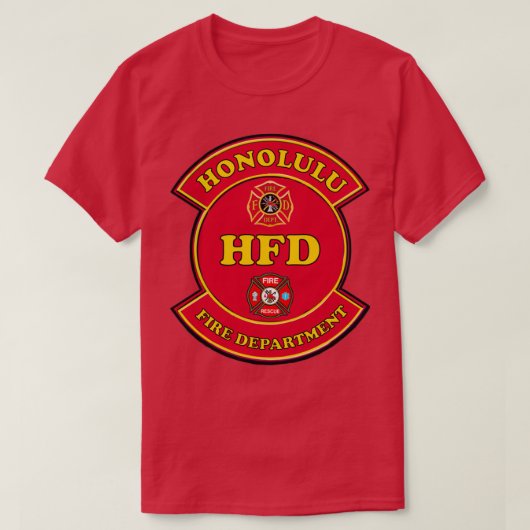 Brandweerschip van de afdeling Honolulu T-shirt (Design voorkant)