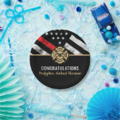 Brandweerschool Brandweerman Afstuderen Papieren Bordje (Feest)