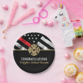 Brandweerschool Brandweerman Afstuderen Papieren Bordje (Feest)