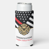 Brandweerschool voor Afstuderen door brandweermann Seltzer Blikjeskoeler (Seltzer Achterkant)