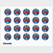 Brandweerstand Birthday Ronde Sticker (Vel)