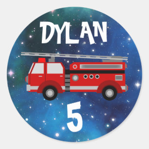 Brandweerstand Birthday Ronde Sticker