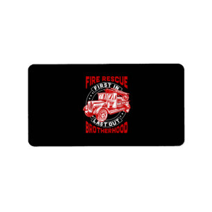 Brandweerstand eerst laatste broederschap brandwee etiket