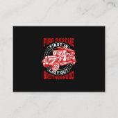 Brandweerstand eerst laatste broederschap brandwee visitekaartje (Voorkant)