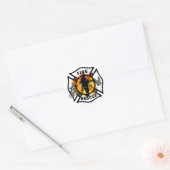 Brandweerstand Ronde Sticker (Envelop)