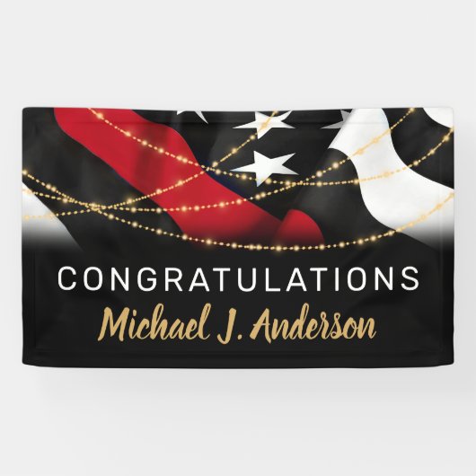 Brandweerstand — Thin Red Line Spandoek (Horizontaal)