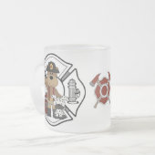 Brandweerstation Beer Matglas Koffiemok (Voorkant links)