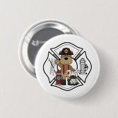 Brandweerstation Beer Ronde Button 5,7 Cm (Voorkant /achterkant)