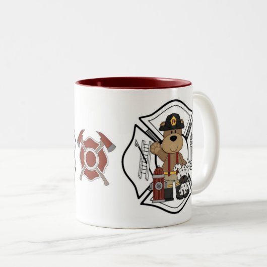 Brandweerstation Beer Tweekleurige Koffiemok (Voorkant rechts)