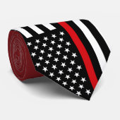 Brandweerstijl Vlag Maron | Gedwongen blik Stropdas (Opgerold)