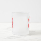 Brandweersymbool Brandweerman Logo Aangepaste naam Matglas Koffiemok (Center)