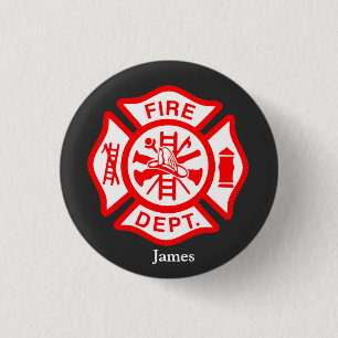 Brandweersymbool Fireman Logo Ronde Button 3,2 Cm