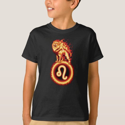 Brandweersymbool - Leo Zodiac Sign T-Shirt (Voorkant)