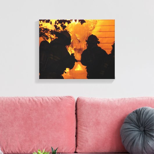Brandweerteam Canvas Afdruk (Insitu (Woonkamer))