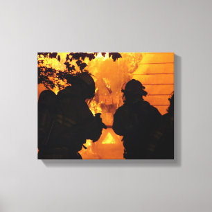Brandweerteam Canvas Afdruk